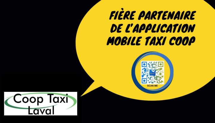 Fière partenaire de l'application mobile taxi coop